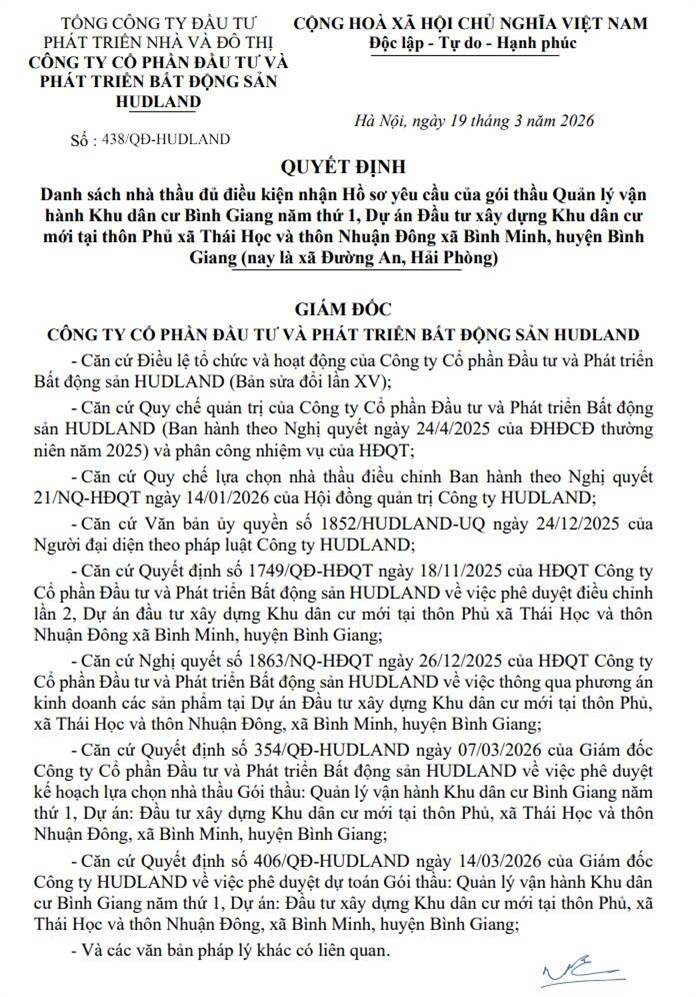 Hld quản lý vận hành